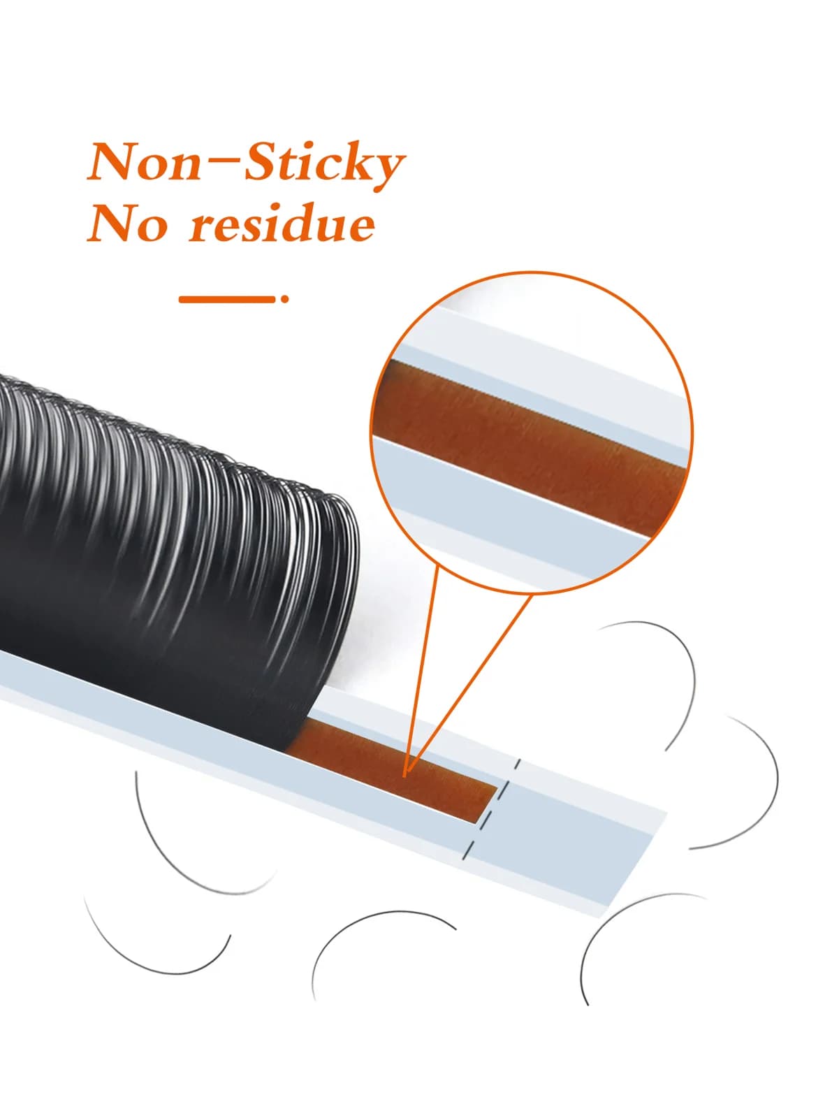 Extension ciglia singole classiche nere in seta 12 file