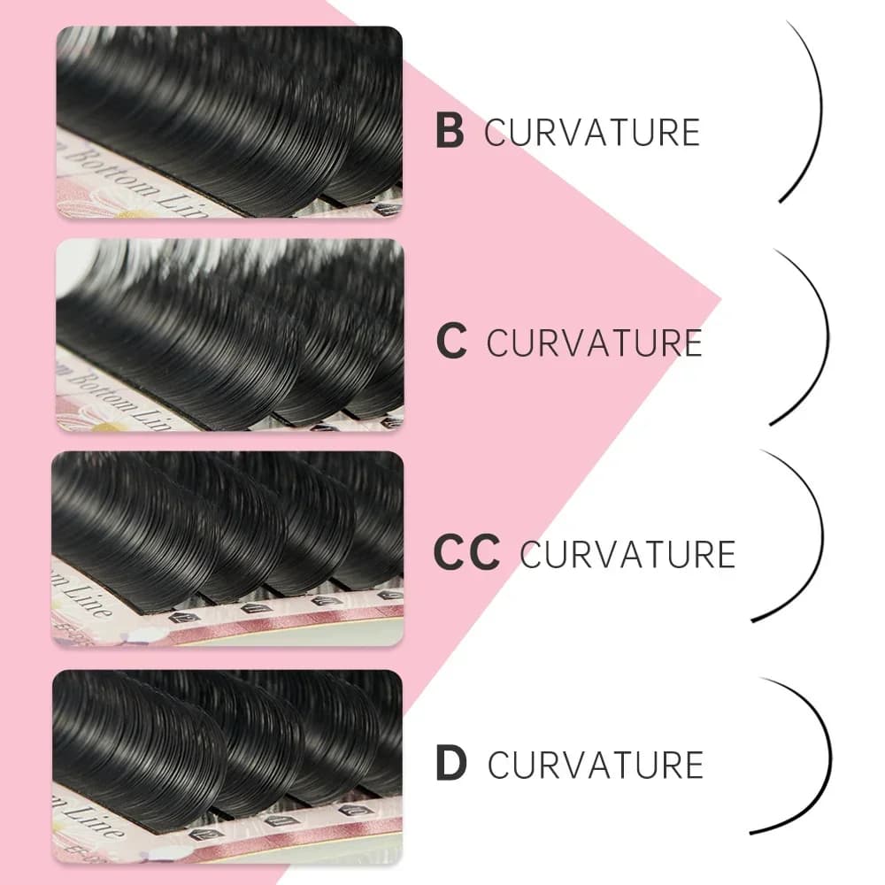 Extension Ciglia Piatta Ellittica con Punte Split 6-19mm 0.15-0.2mm