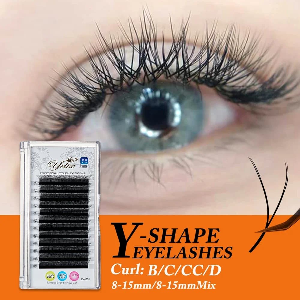 Ciglia Extension a Ventaglio Preformato Y Forma YY 0.03-0.07mm