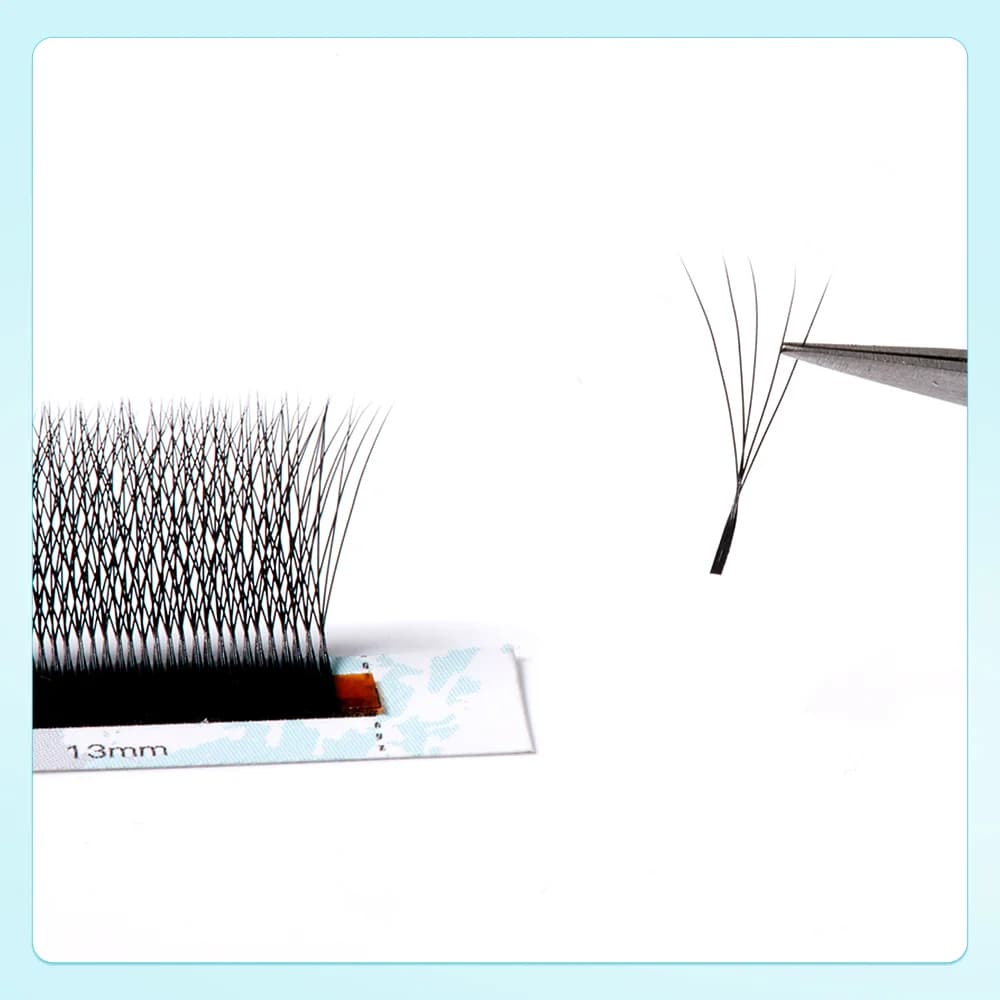 Extension Ciglia a Ventaglio Premade Volume 5D Forma W Strette