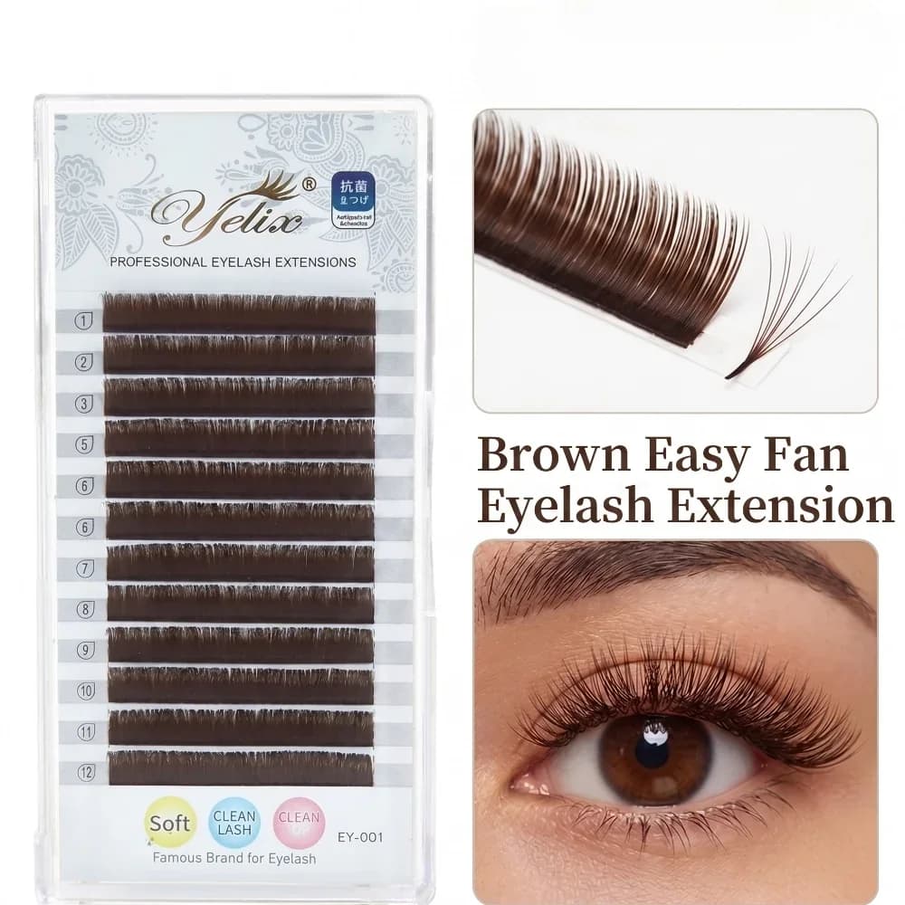 Extension ciglia volume Easy Bloom marrone scuro