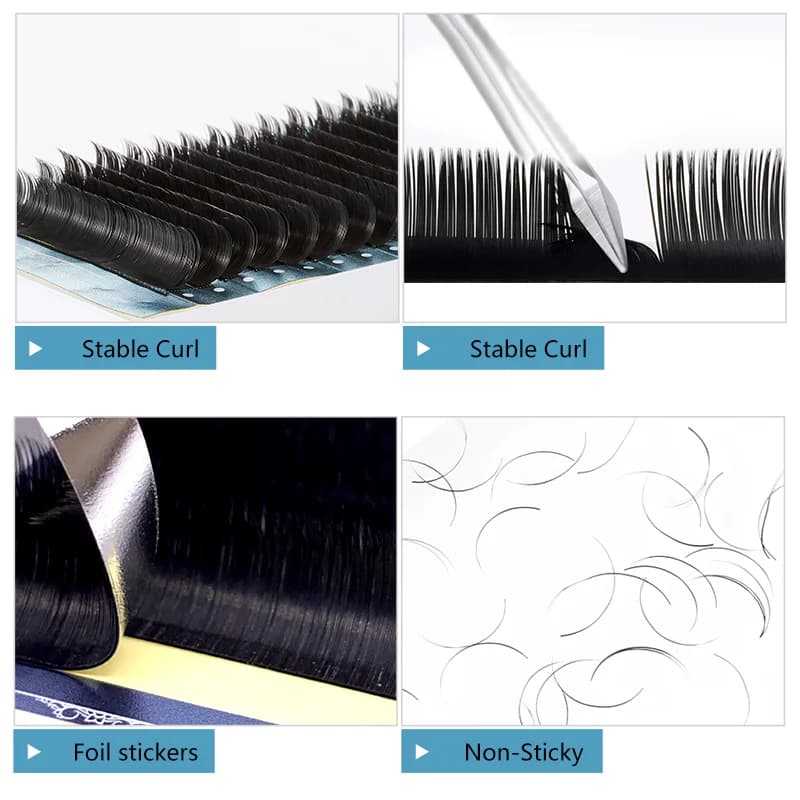 Ciglia Extension a Piatto Ellittico con Punta Divisa 0.15mm 0.20mm