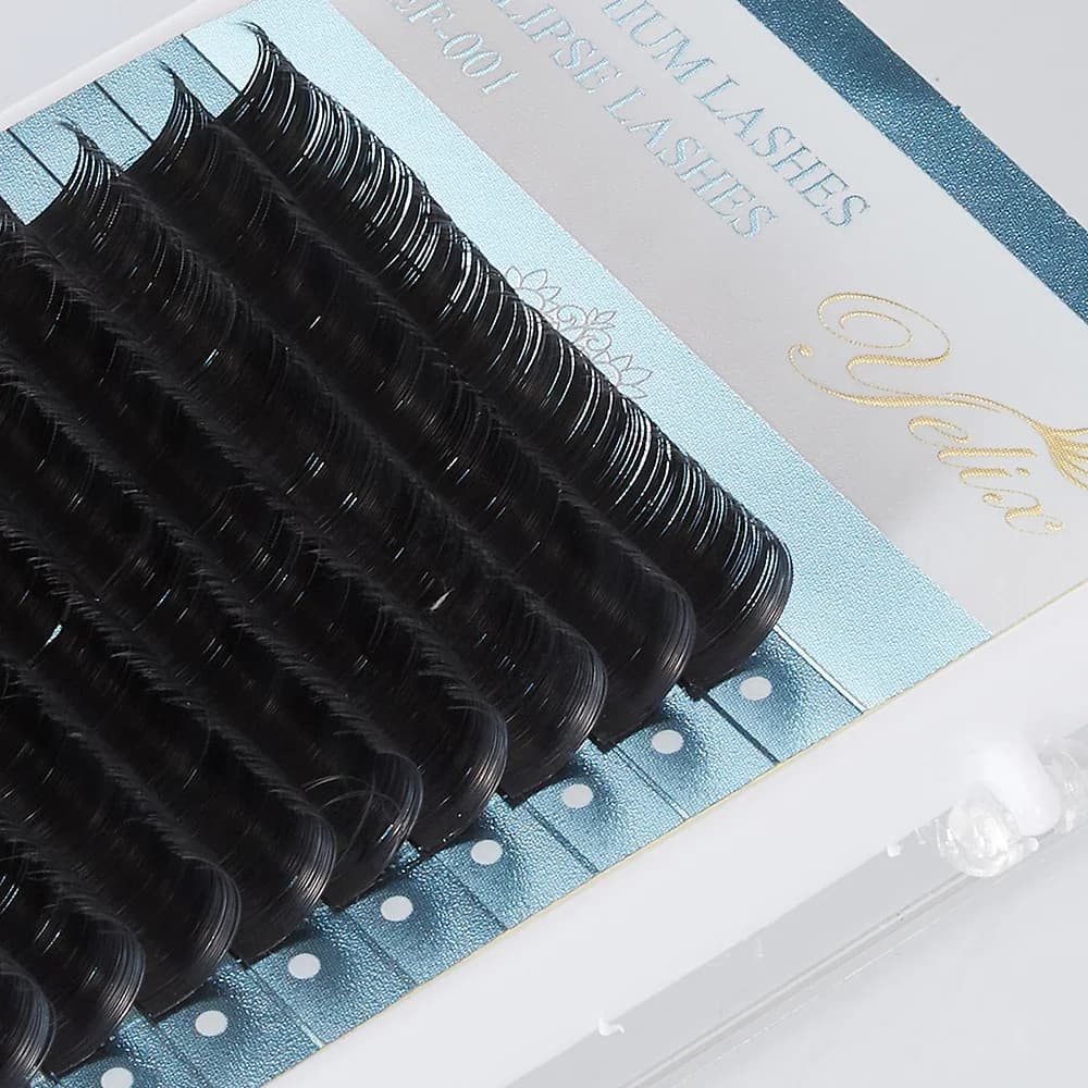 Extension ciglia in cashmere piatto ellittico a punta divisa