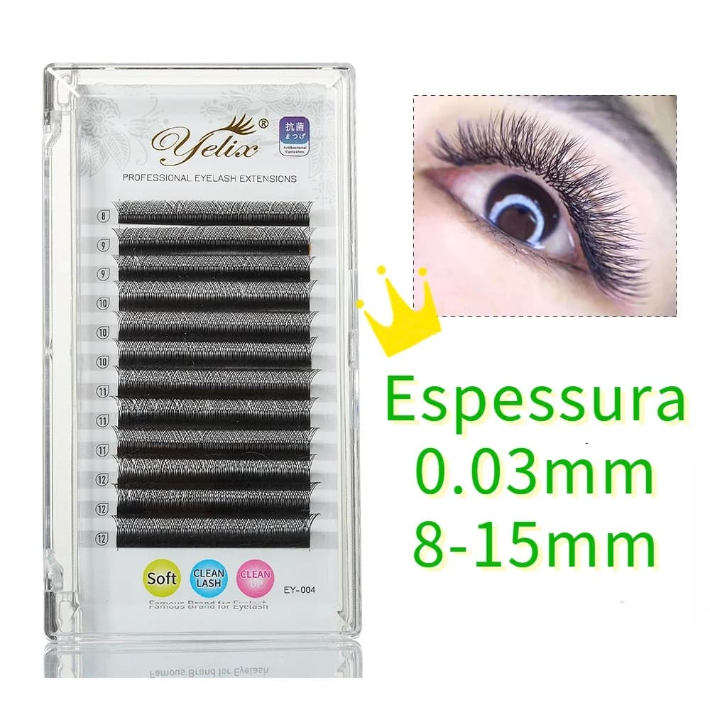 Extension Ciglia a Ventaglio Preformate Y YY 0.05mm Curvatura C