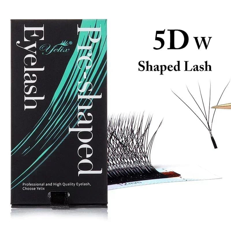Ciglia a Ventaglio Premade Naturali Morbide W Shape 3D-8D