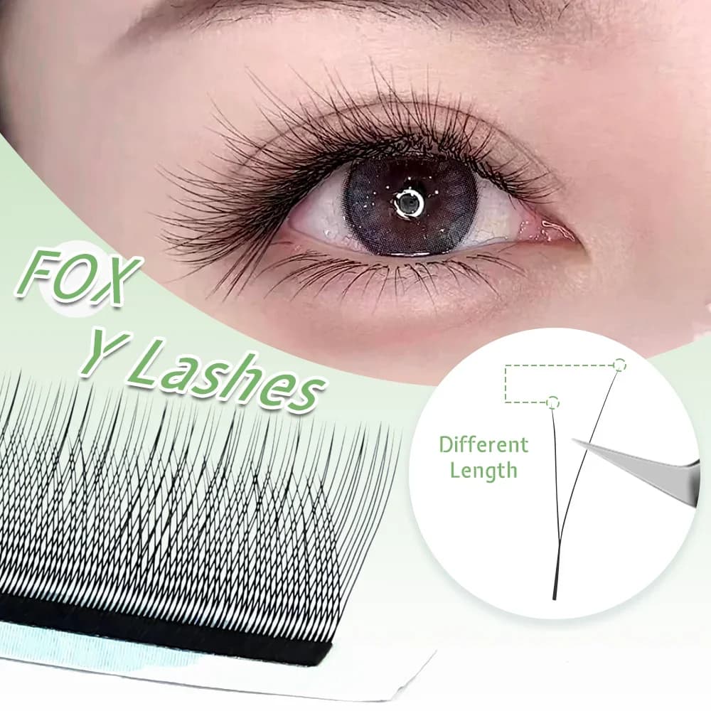 Fox Eye 1D Ventagli Preformati a Forma Y Volume 8-13mm