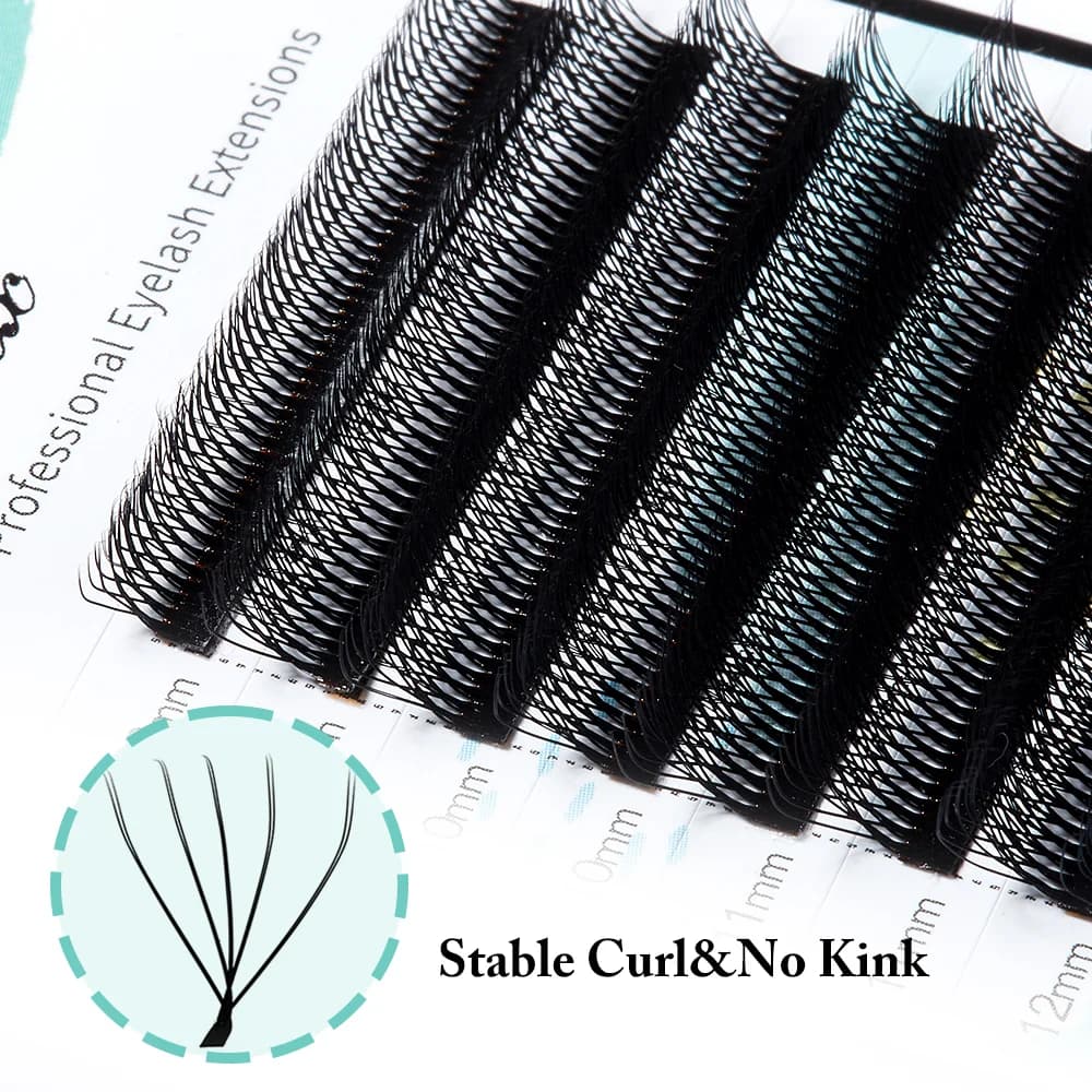 Ventagli Volume Premade 10D-W Doppio Strato Forma W