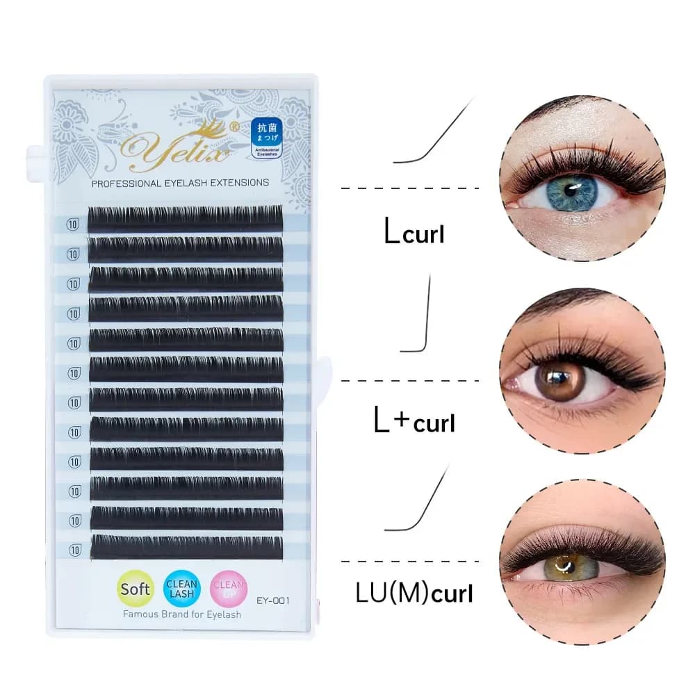 Extensioni ciglia singole L Curl Matte Mink 8-15mm