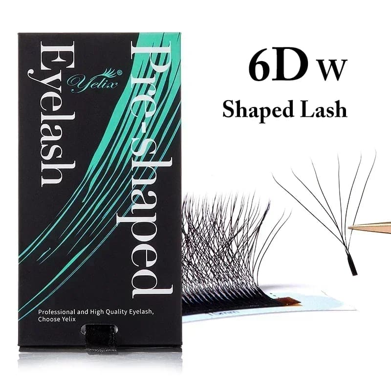 Ciglia a Ventaglio Premade Naturali Morbide W Shape 3D-8D