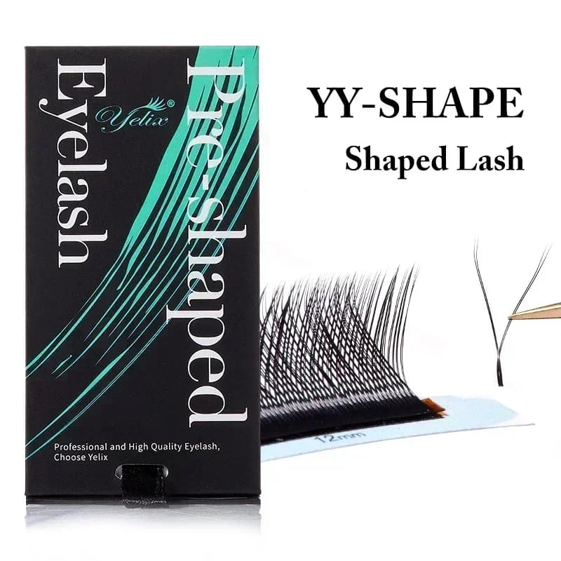 Ciglia a Ventaglio Premade Naturali Morbide W Shape 3D-8D
