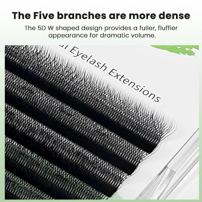Extension ciglia a ventaglio pre-realizzate volume 5D forma W