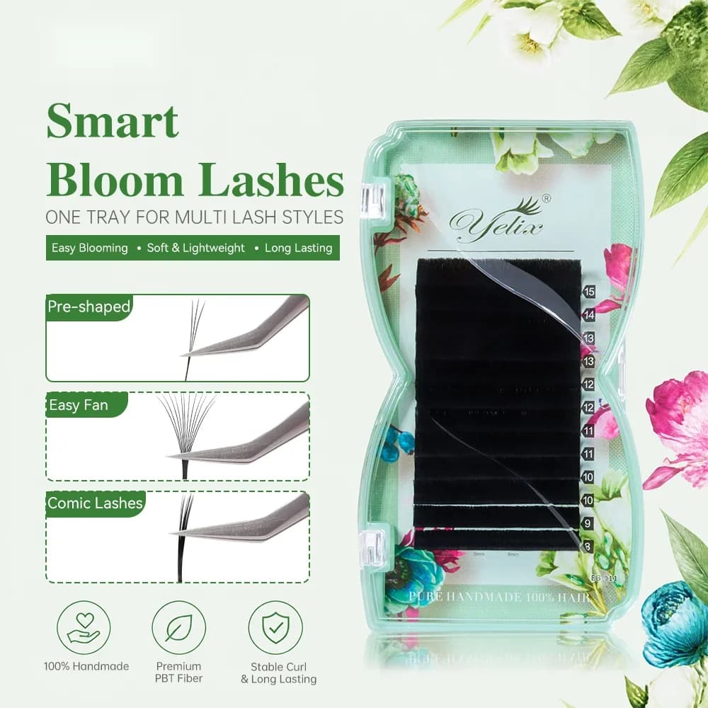 Extension ciglia a ventaglio volume preformate Smart Bloom W-Shape