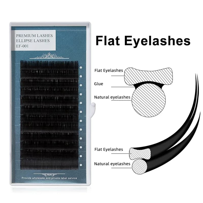 Ciglia Extension a Piatto Ellittico con Punta Divisa 0.15mm 0.20mm