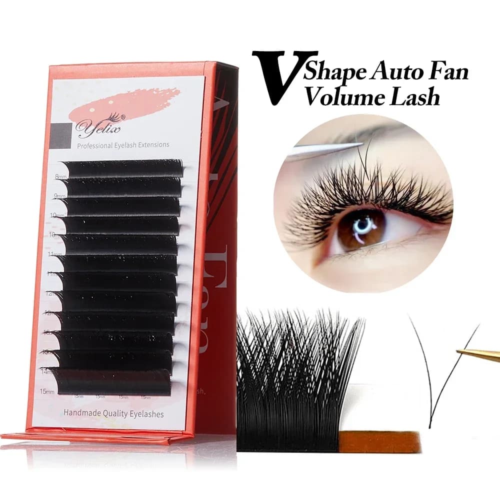 Ciglia Mega Volume V Shape Auto Fan Alta Resistenza al Calore