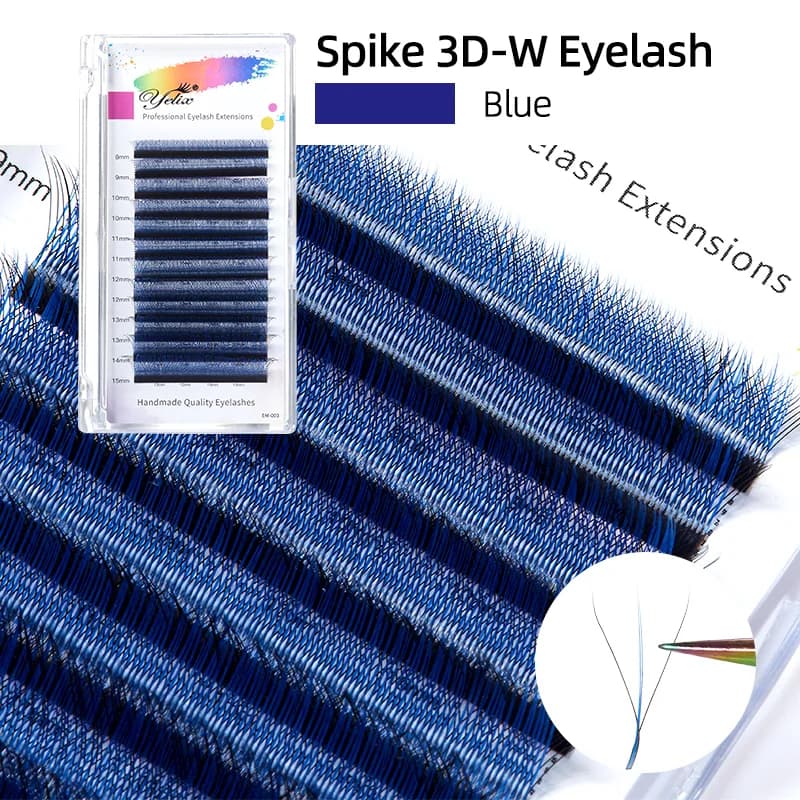 Ciglia Fluffy Volume 3D-W con Spuntoni Neri e Viola