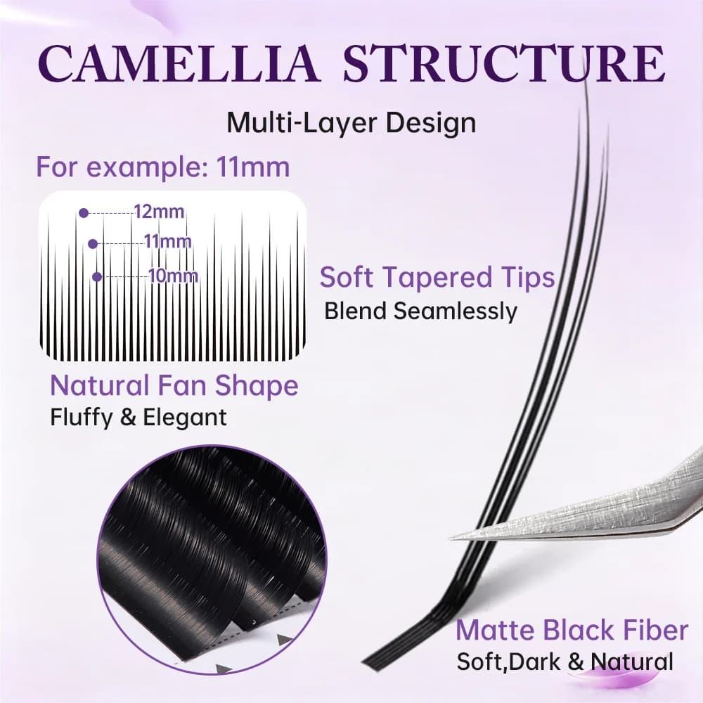 Extension ciglia volume Camellia morbide naturali