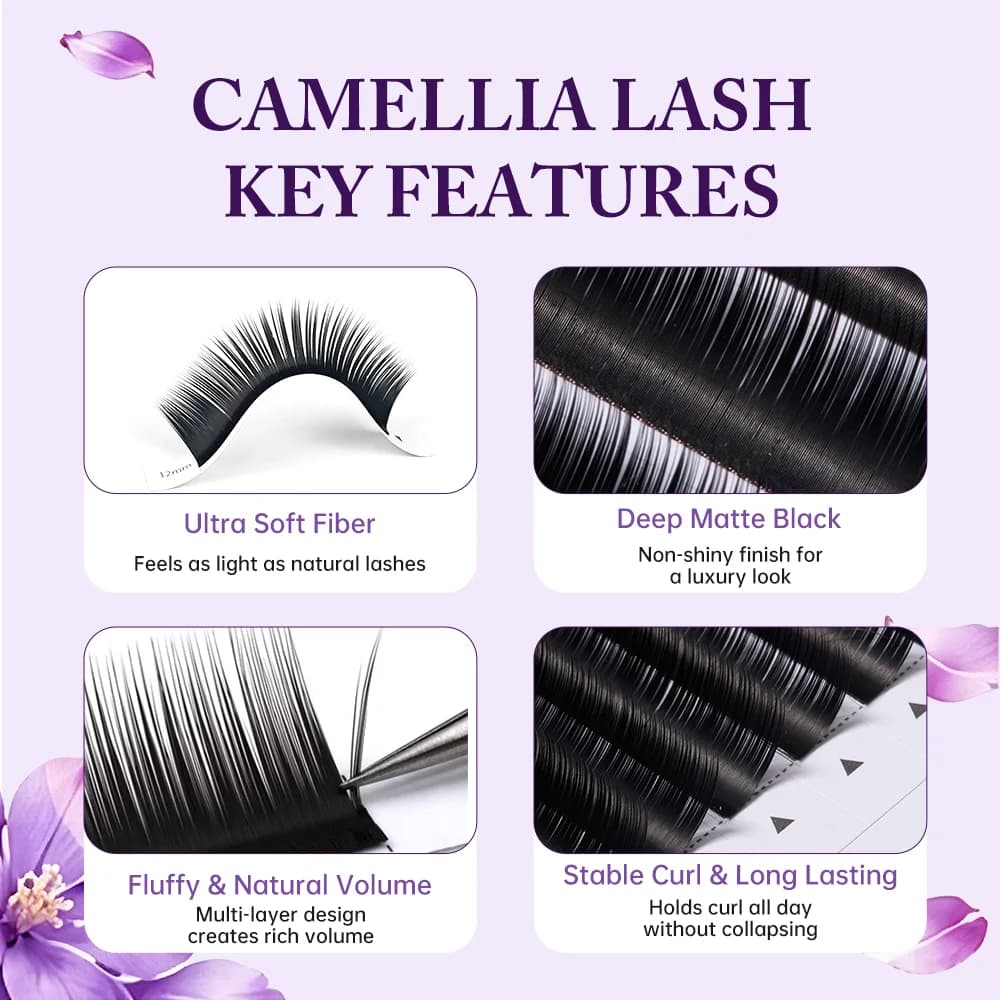 Extension ciglia volume Camellia morbide naturali