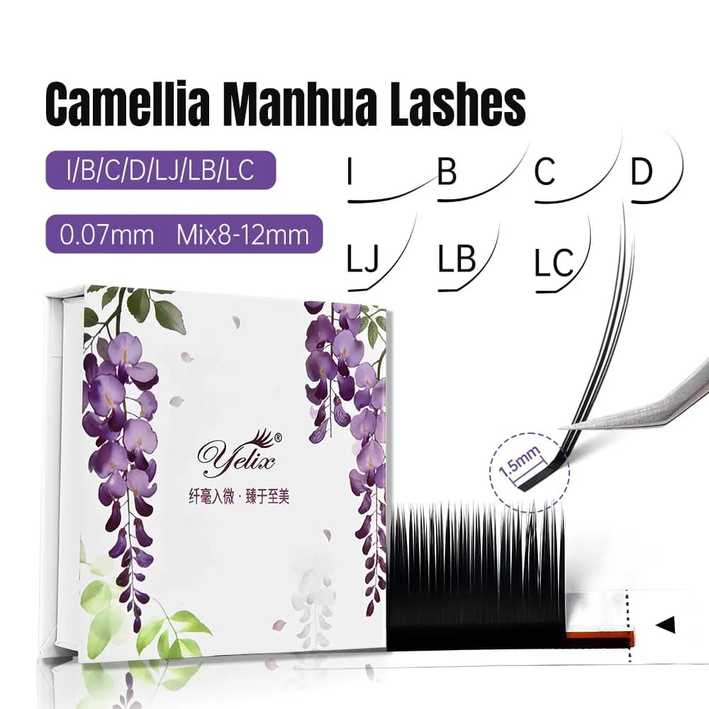 Extension ciglia naturali Camellia a radice corta